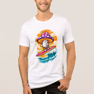 Camiseta Surfing Mushroom Dude: Vibe de Verão de Diversão P
