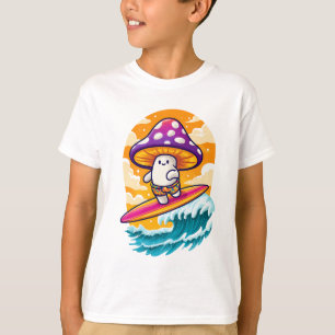 Camiseta Surfing Mushroom Dude: Vibe de Verão de Diversão P