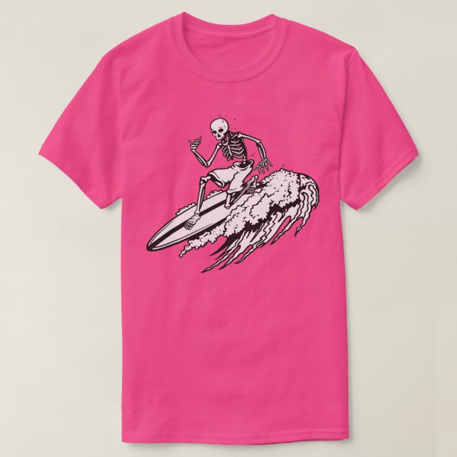 Camiseta Surfing no Surf Skeleton (Frente do Design)