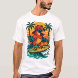 Camiseta Surfing Parrot Tropical Vibes