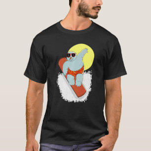 Camiseta Surfing Snowboard Snowman Legal Graphic