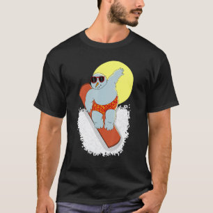 Camiseta Surfing Snowboard Snowman Legal Graphic De