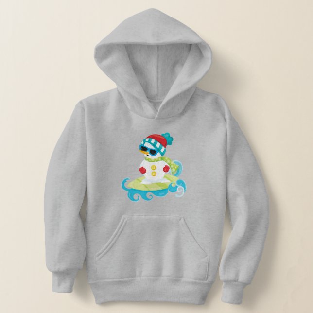 Camiseta Surfing Snowman Hoodie (Postura )
