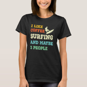 Camiseta Surfing Summer - Surfer Beach Coffee Retro Art
