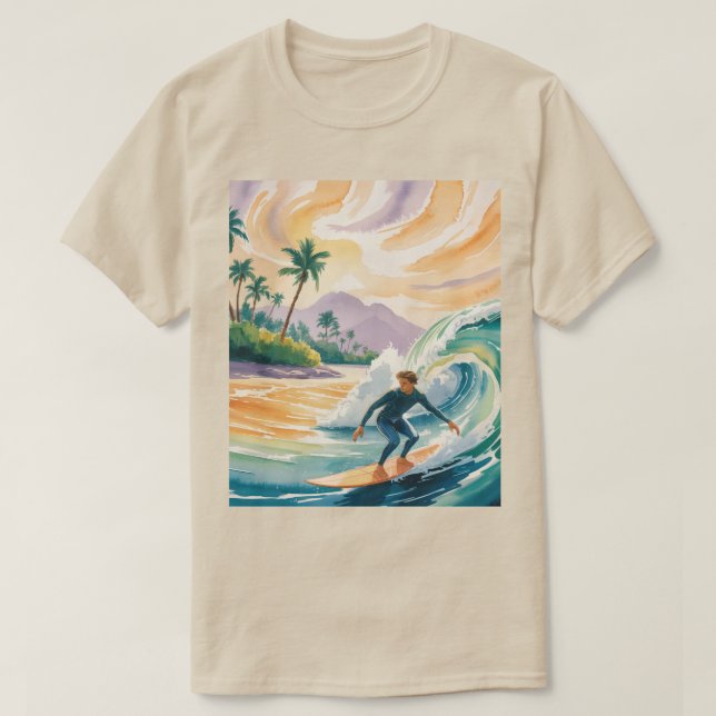 Camiseta Surfing Sunset Sand T Shirt (Frente do Design)