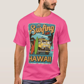 Camiseta surfing time hawaii retro