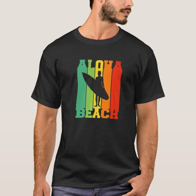 Camiseta Surfing Tropical Island Hawaii Summer Holiday Surf (Frente)