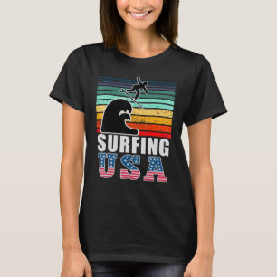 Camiseta Surfing USA Sports Team Patriótico American Sport 