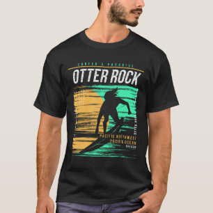 Camiseta Surfismo Antigo Otter Rock Costa de Oregon Surfist