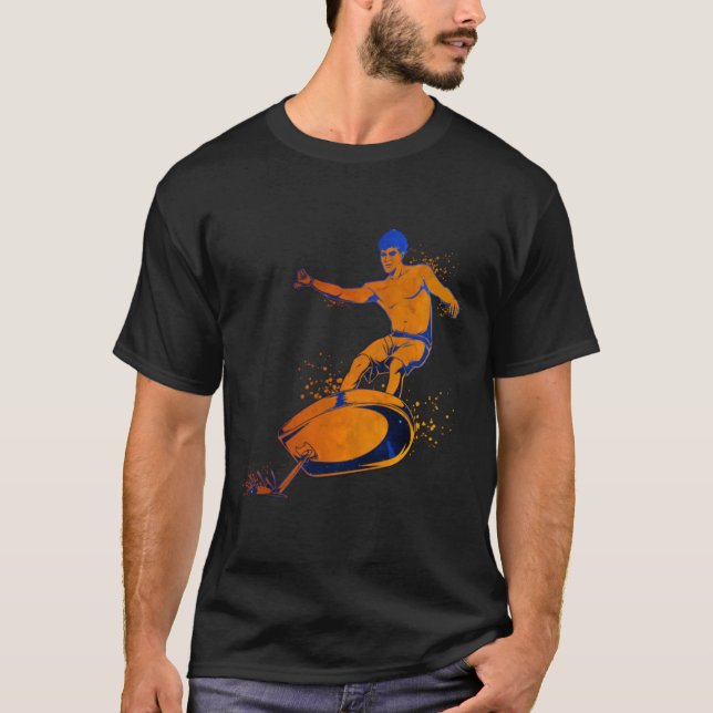 Camiseta Surfista Colorida de Folha (Frente)