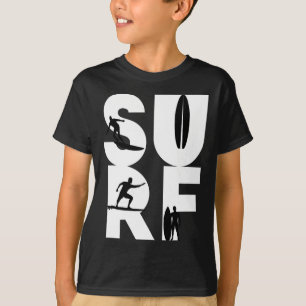 Camiseta Surfista Com Pranchas De Surfe Na Onda De Surfe Pi