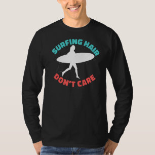 Camiseta Surfista de Acordar de doação de cabelo surfante