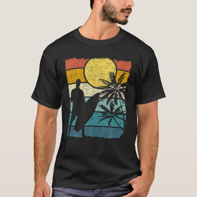 Camiseta Surfista de água desportiva de prancha Surfer Trop (Frente)