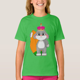 Camiseta Surfista de Aniversário do Coelho