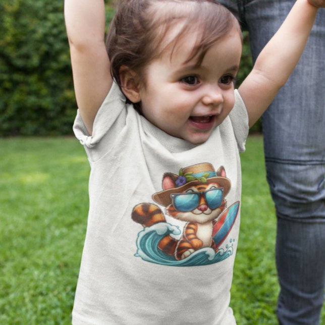 Camiseta Surfista de Gatito (Criador carregado)