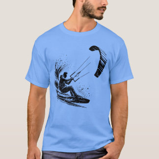 Camiseta Surfista de pipa esportiva salpicos de água e pipa