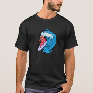 Camiseta Surfista de toucador na prancha hidrofílica