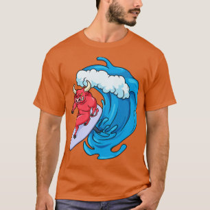 Camiseta Surfista de toucador na prancha hidrofílica