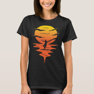 Camiseta Surfista do Sol Vintage Ondas rasas Skim Flatland