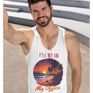 Camiseta 🌊 Surfista Engraçado 🌴 estarei no meu escritório