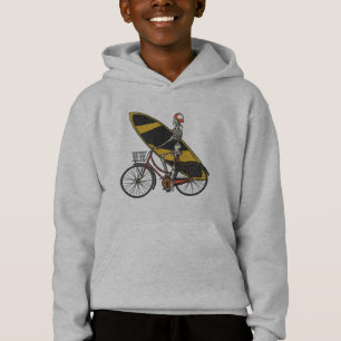 Camiseta Surfista Esqueleto com Prancha de Surfe