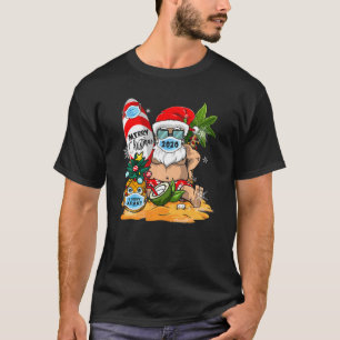Camiseta Surfista Feliz Natal 2020 Papais noeis de surfe tr