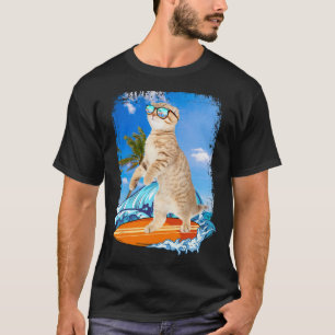 Camiseta Surfista Havaiano Fofo Gato Amante Surfista Praia