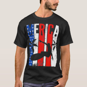 Camiseta Surfista Patriótica Americana Surfboard 4º De Ju