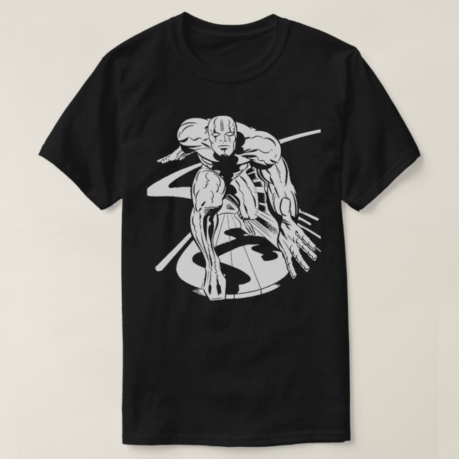 Camiseta Surfista Prateada 5 TSirt (Frente do Design)