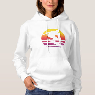 Camiseta Surfista Retro Surfando ao Pôr do Sol
