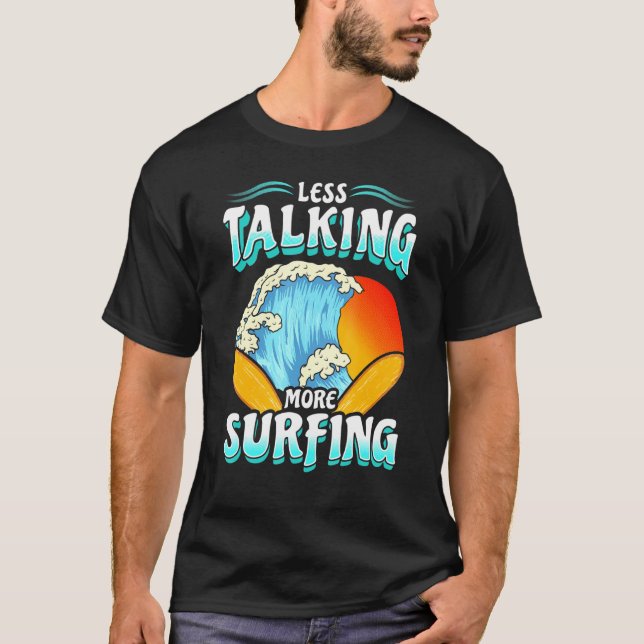 Camiseta Surfista Surf de surfe cita Homens humoristas mulh (Frente)