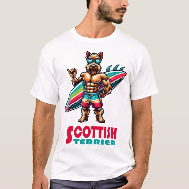 Camiseta Surfista Terrier Escocês (Frente)