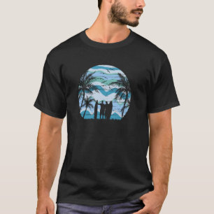 Camiseta Surfistas Legais, Palmeiras & Prancha de Surfe Pôr