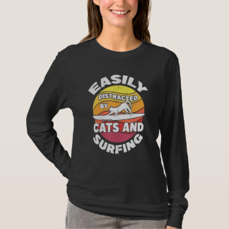 Camiseta Surfistas Mulheres Kit De Surf Gatos Surfistas E S