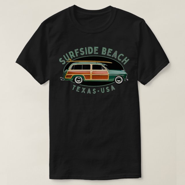 Camiseta Surfside Beach Texas Vintage Design (Frente do Design)