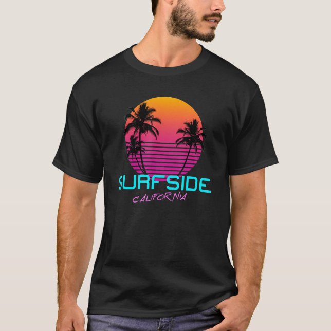 Camiseta Surfside California Retro 80s (Frente)