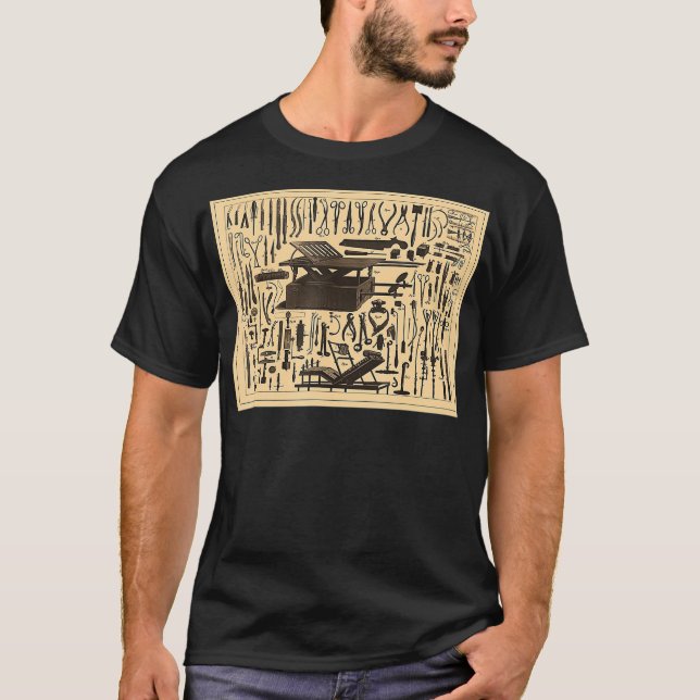 Camiseta Surgical Instruments Vintage Diagram  (Frente)