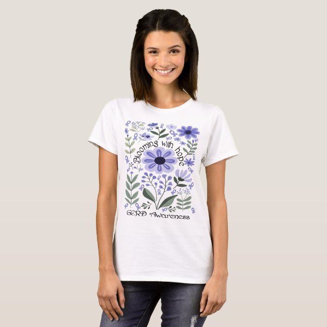 Camiseta Surgindo com esperança para uma consciência GERD (Frente Completa)
