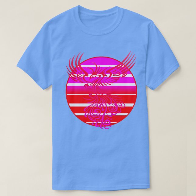 Camiseta Surgindo em uma nova Phoenix e na arte do vetor re (Frente do Design)