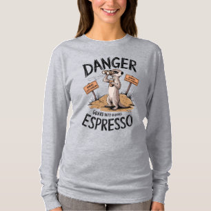 Camiseta Suricata Amante de Café Expresso em Serviço de Gua
