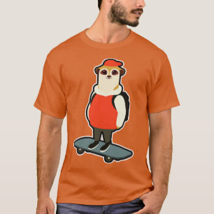 Camiseta Suricata como Skater com Skate 2