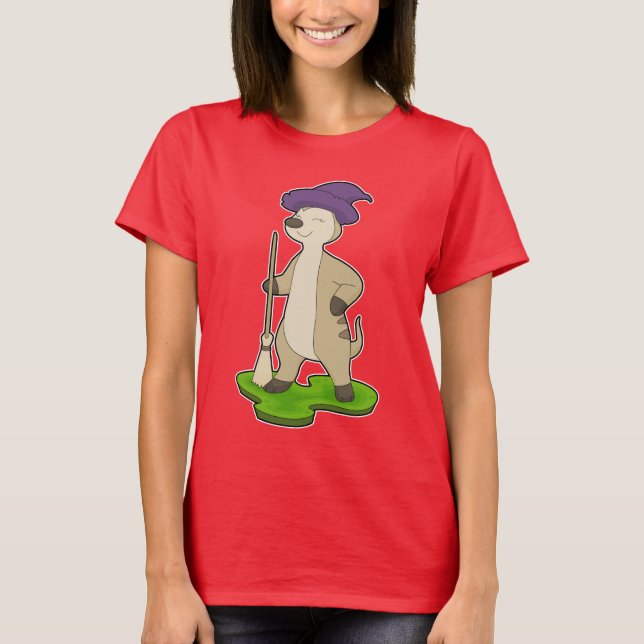 Camiseta Suricata de Halloween Bruxa (Frente)