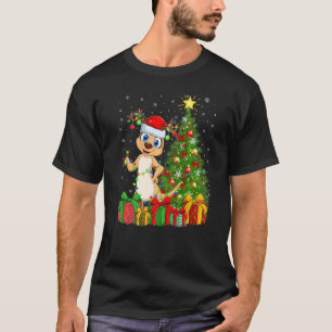 Camiseta Suricata Natal Férias Papai Noel Suricata Árvore d
