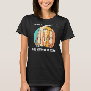 Camiseta Suricata Para Mulheres Mãe Retro Vida Selvagem Zoo