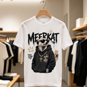 Camiseta Suricata Stay Sharp – Arte Animal de Roupas de Rua