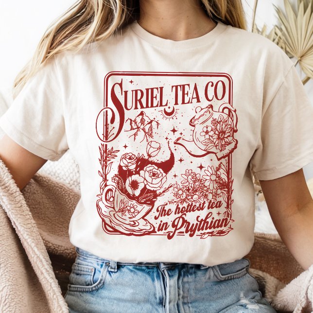 Camiseta Suriel Tea Co Coote Citação Bookish Gift (Criador carregado)