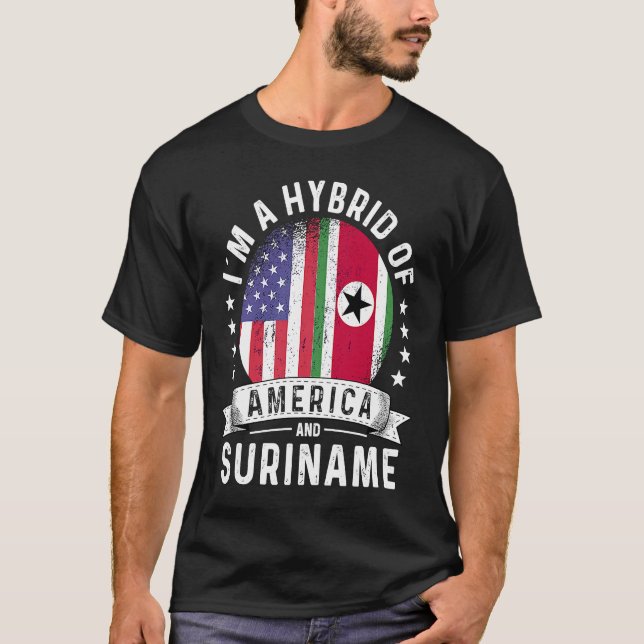 Camiseta Suriname American Patriot Groot Flag Humor (Frente)