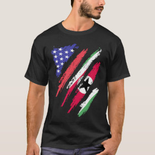 Camiseta Suriname American Patriot Grown Hearwn Flag Stripe