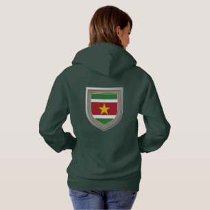 Camiseta Suriname Flag Shield Hoodie
