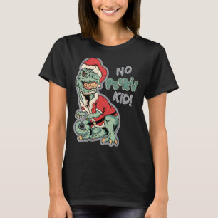 Camiseta Surpreendido T Rex Claus T Rex Santa Claus Chri